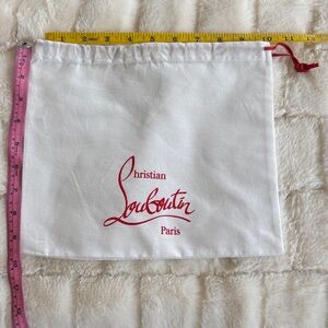 Christian Louboutin White Bag with Red Logo